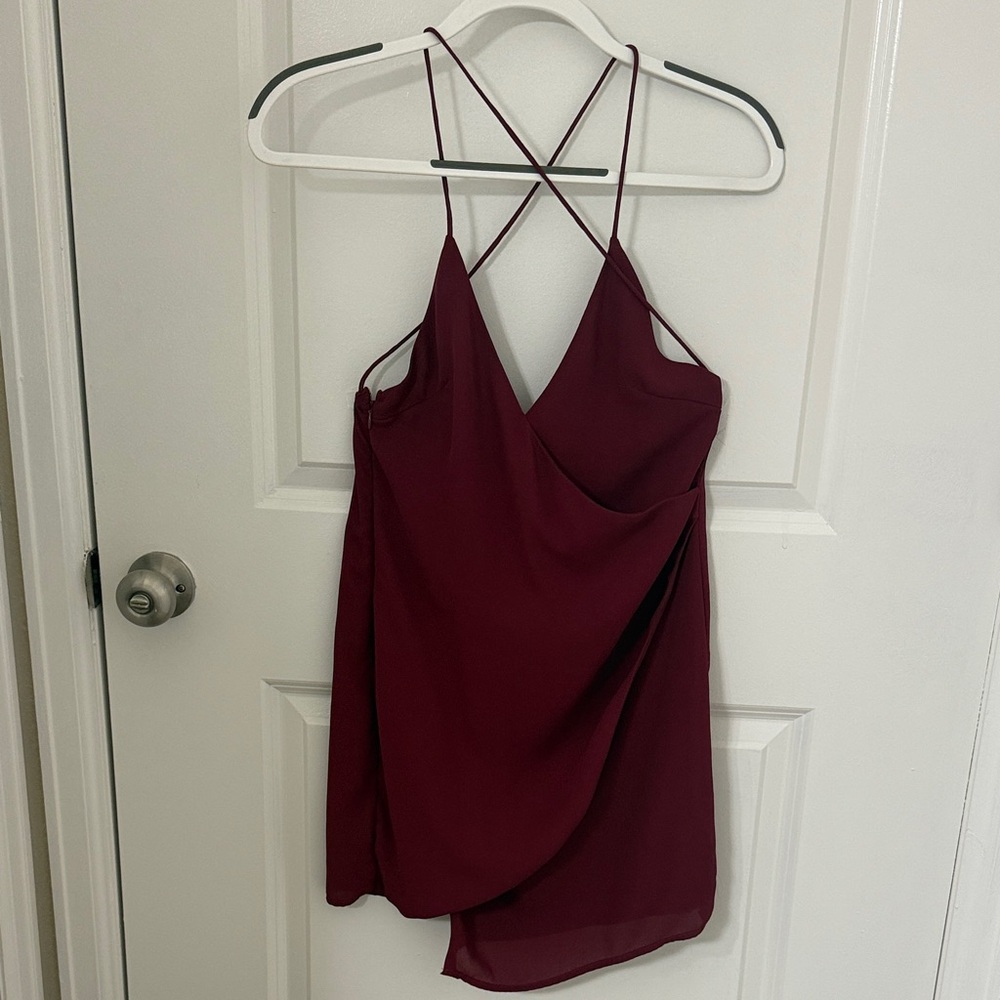 Mini Cross Back Strappy Dress